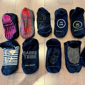 Pure Barre Size small socks Lot of 10
